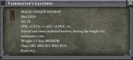 TASKMATER'S LEATHERS item card